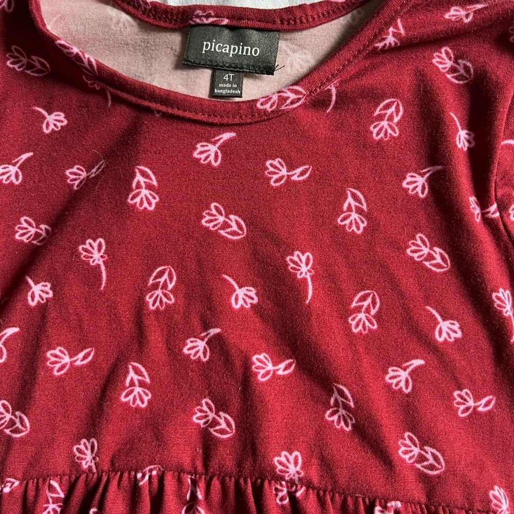 2 Pack Picapino Lightweight Casual Dresses 4T - Picture 5 of 6